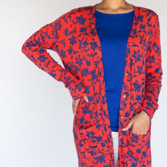 Agnes & Dora Sweaters - Agnes & Dora Favorite Cardi XL Preppy Floral